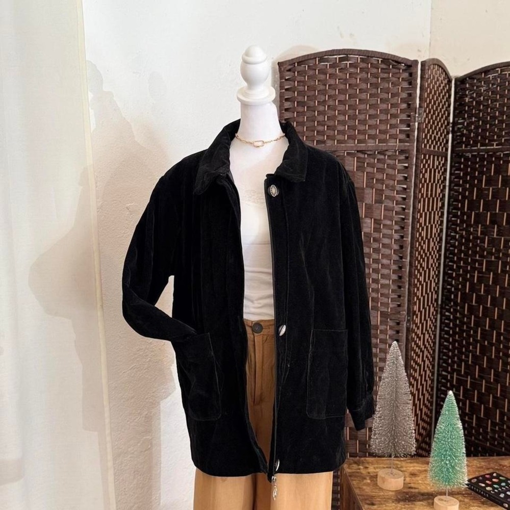 Vintage Made in New York Velvet Jacket Women's Oversized Luxury Style
